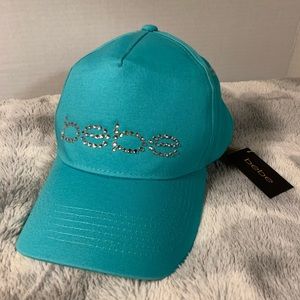 Bebe Logo Rs Baseball Cap - Teal NWT